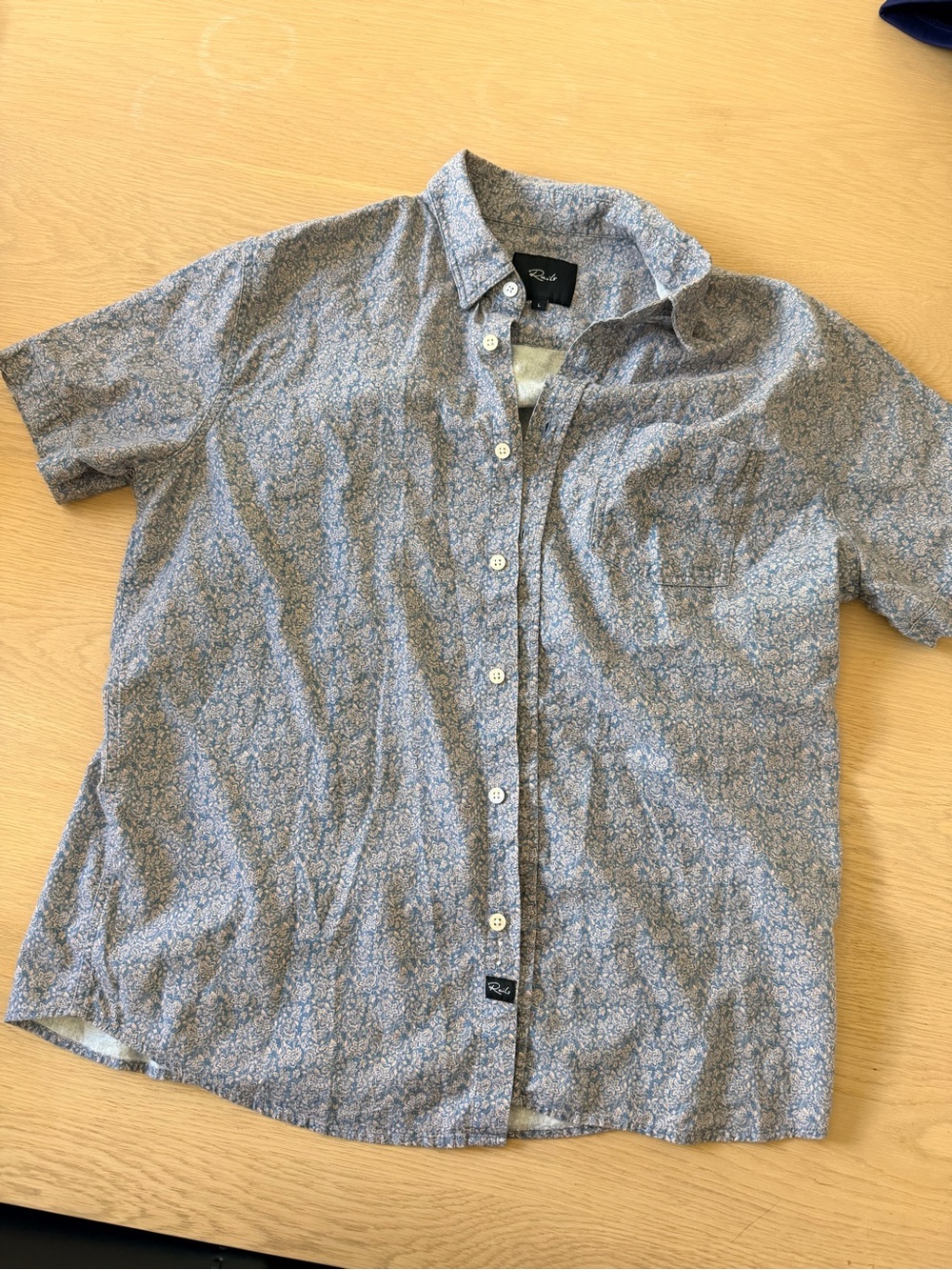Rails Men's Short-Sleeve Button-Down Shirt - Light Blue Floral